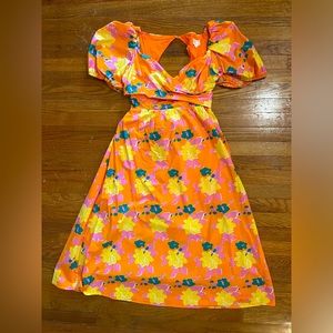 Fun Orange Criss cross Dress